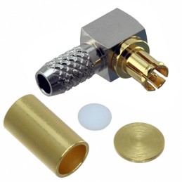 1 pcs : MMCX7-P-C-GF-RA-CA3 - CONN MMCX PLUG R/A 75 OHM SOLDER