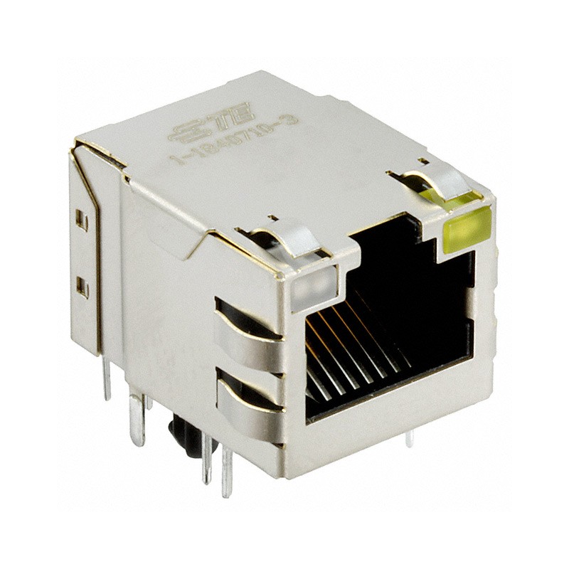 1 pcs : 2250015-3 - CONN JACK 1PORT 1000 BASE-T PCB