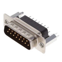 1 pcs : K88X-AD-15P-BR30 - CONN D-SUB PLUG 15POS VERT SLDR