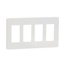 1 pcs : SQWP141004WH - 4 GANG SCREWLESS MATTE WALL PLAT