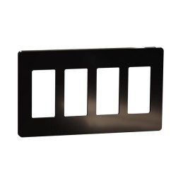 1 pcs : SQWP141004BK - 4 GANG SCREWLESS MATTE WALL PLAT
