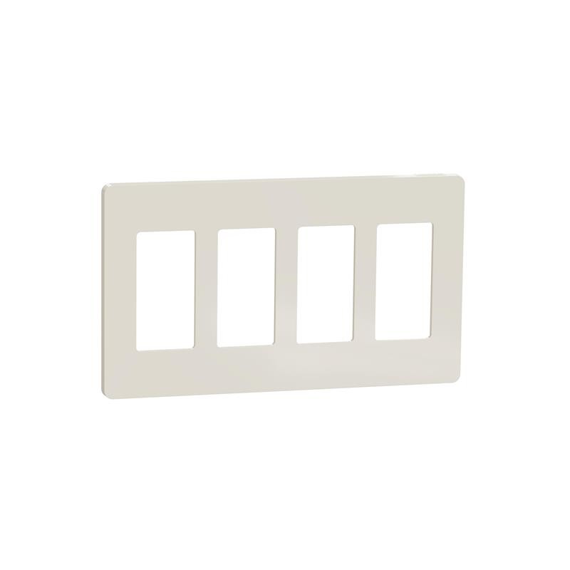1 pcs : SQWP141004LA - 4 GANG SCREWLESS MATTE WALL PLAT