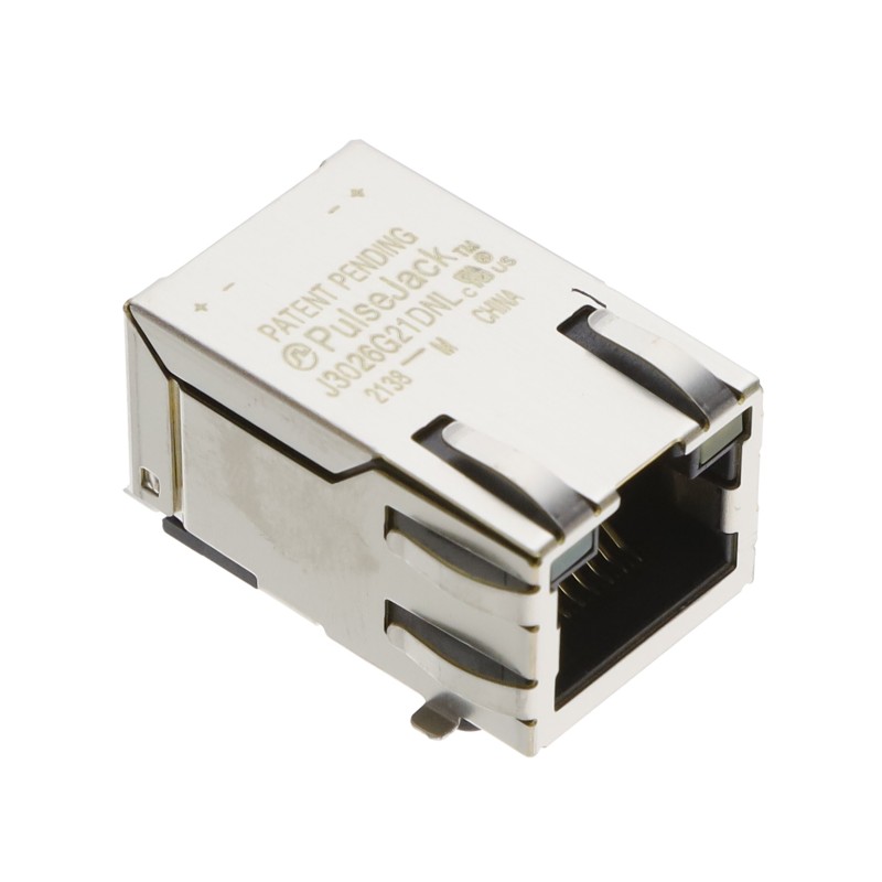 1 pcs : J3026G21DNLT - CONN JACK 1PORT 100 BASE-TX SMD