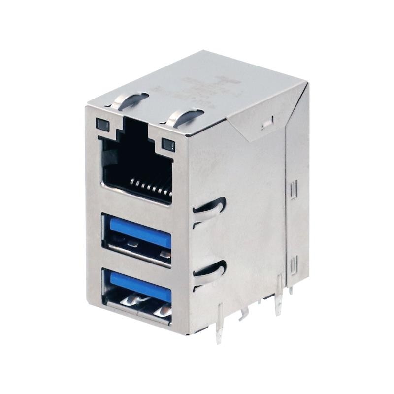 1 pcs : 2250576-1 - CONN MOD JACK 2.5G 2USB NBASE-T