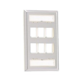 1 pcs : NKF6S - FACEPLATE SNGL GANG 6PORT SS