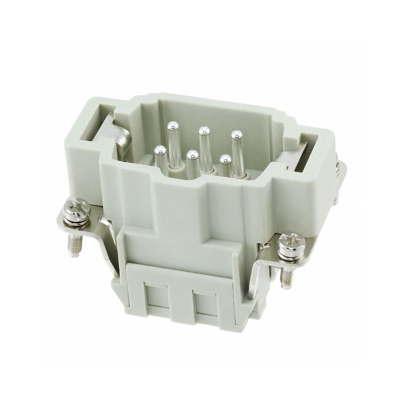 1 pcs : HE-006-MS - INSERT MALE 6POS CLAMP