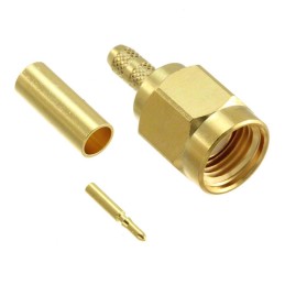 1 pcs : 910A204M - CONN SMA PLUG STR 50 OHM SOLDER