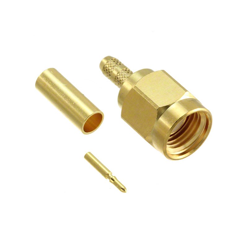 1 pcs : 910A204M - CONN SMA PLUG STR 50 OHM SOLDER