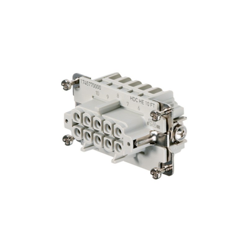 1 pcs : 1745770000 - INSERT FEMALE 10POS+1GND CLAMP