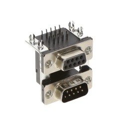 1 pcs : K42X-E9P/S-A4N - CONN D-SUB PLUG/RCPT 9P R/A SLDR