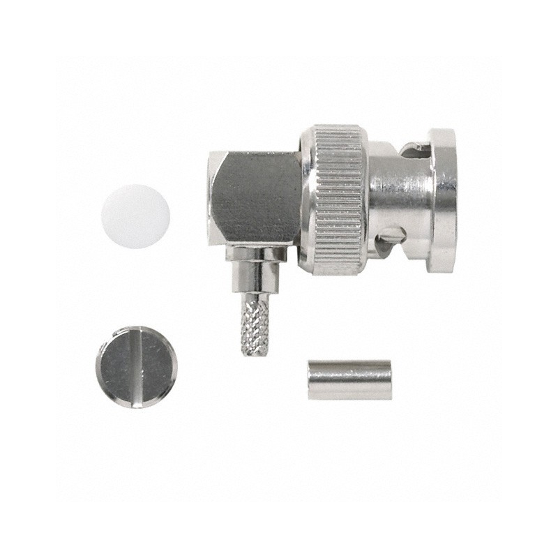 1 pcs : 73042 - CONN BNC PLUG R/A 50 OHM SOLDER