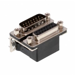 1 pcs : 189-015-313R571 - CONN D-SUB PLUG/RCPT 15P RA SLDR