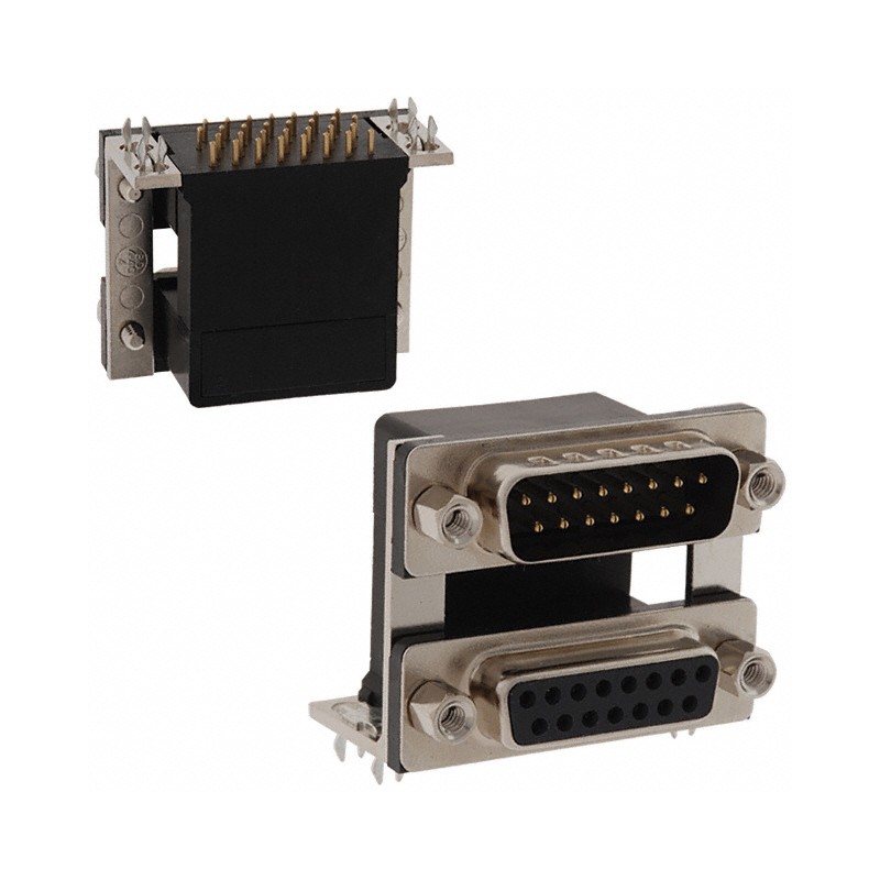 1 pcs : 178-015-413R571 - CONN D-SUB PLUG/RCPT 15P RA SLDR