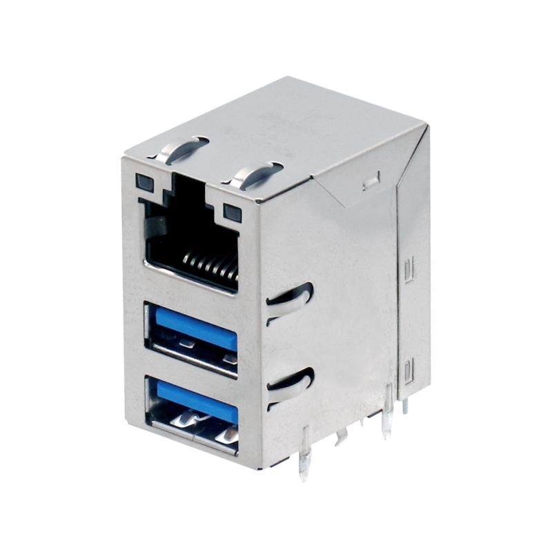 1 pcs : 2250555-1 - CONN MOD JACK 1G 2USB GO/G