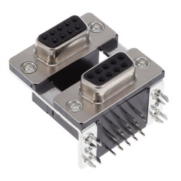 1 pcs : K42X-E9S/S-A4N - CONN D-SUB RCPT 9POS R/A SLDR