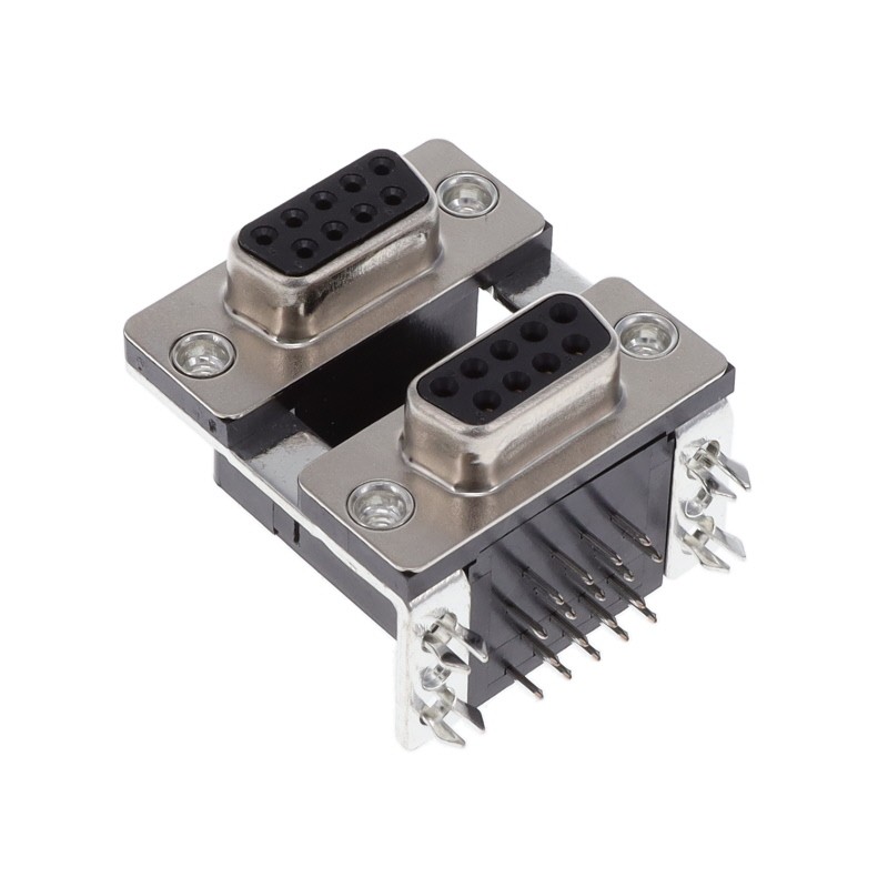 1 pcs : K42X-E9S/S-A4N - CONN D-SUB RCPT 9POS R/A SLDR