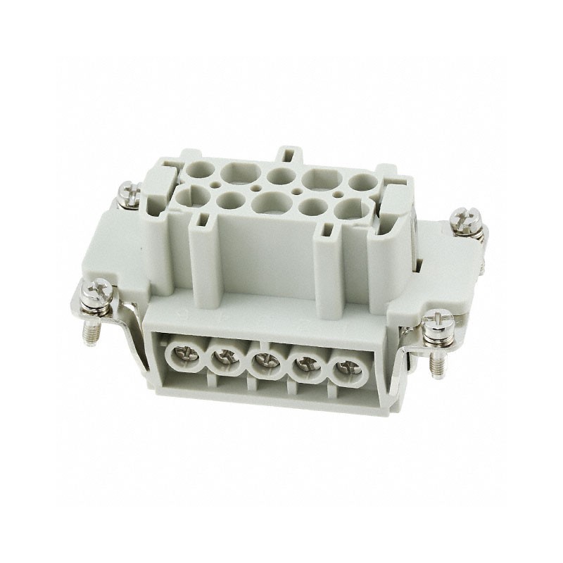 1 pcs : HE-010-F - INSERT FEMALE 10POS SCREW