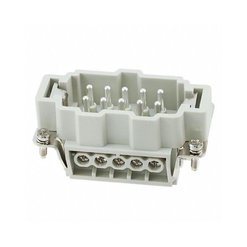 1 pcs : HE-010-M - INSERT MALE 10POS SCREW