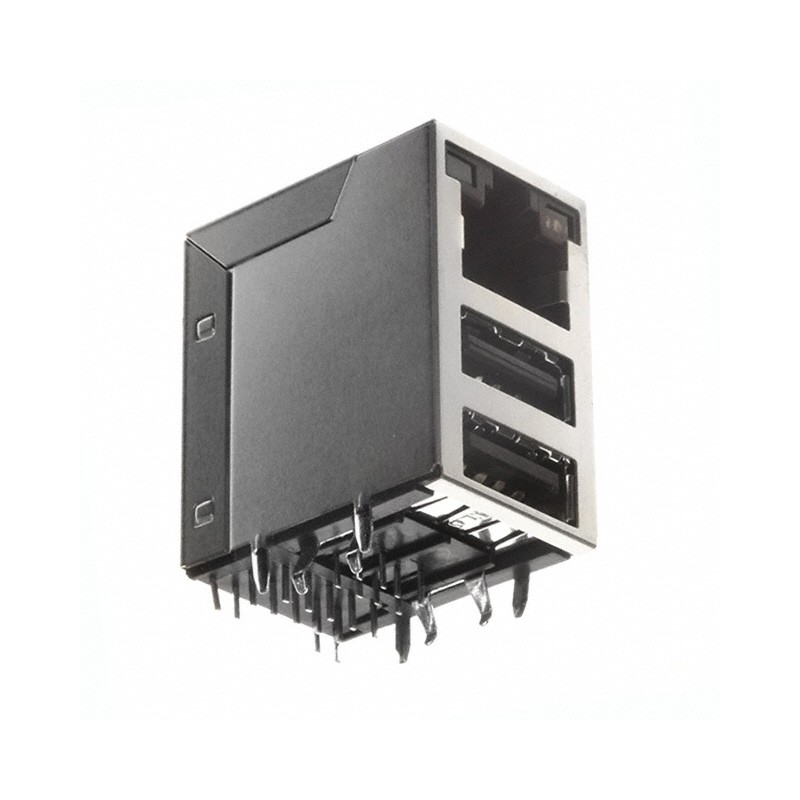 1 pcs : JW0-0006NL - CONN JACK 1PORT 1000 BASE-TX PCB