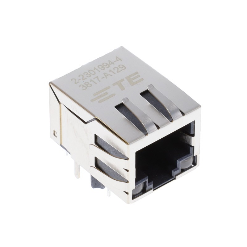1 pcs : 2-2301994-4 - CONN JACK RJ45 1GB LED 1X1