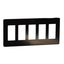 1 pcs : SQWP141005BK - 5 GANG SCREWLESS MATTE WALL PLAT