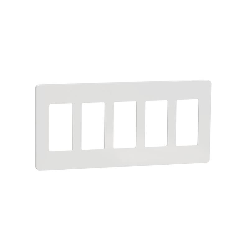 1 pcs : SQWP141005WH - 5 GANG SCREWLESS MATTE WALL PLAT