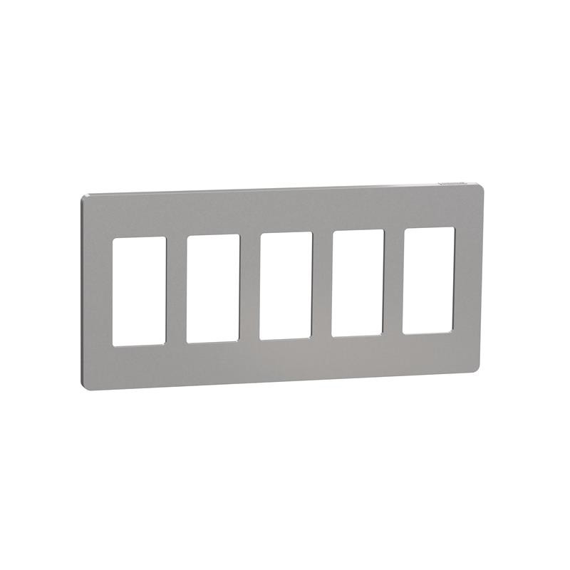 1 pcs : SQWP141005GY - 5 GANG SCREWLESS MATTE WALL PLAT