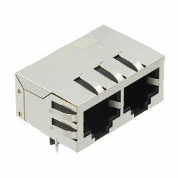 1 pcs : 7499021002A - CONN JACK 2PORT 100 BASE-T PCB