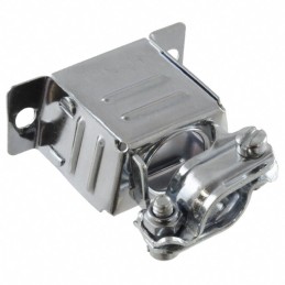 1 pcs : DE-24657-30 - CONN BACKSHELL 9POS 180DEG SILV