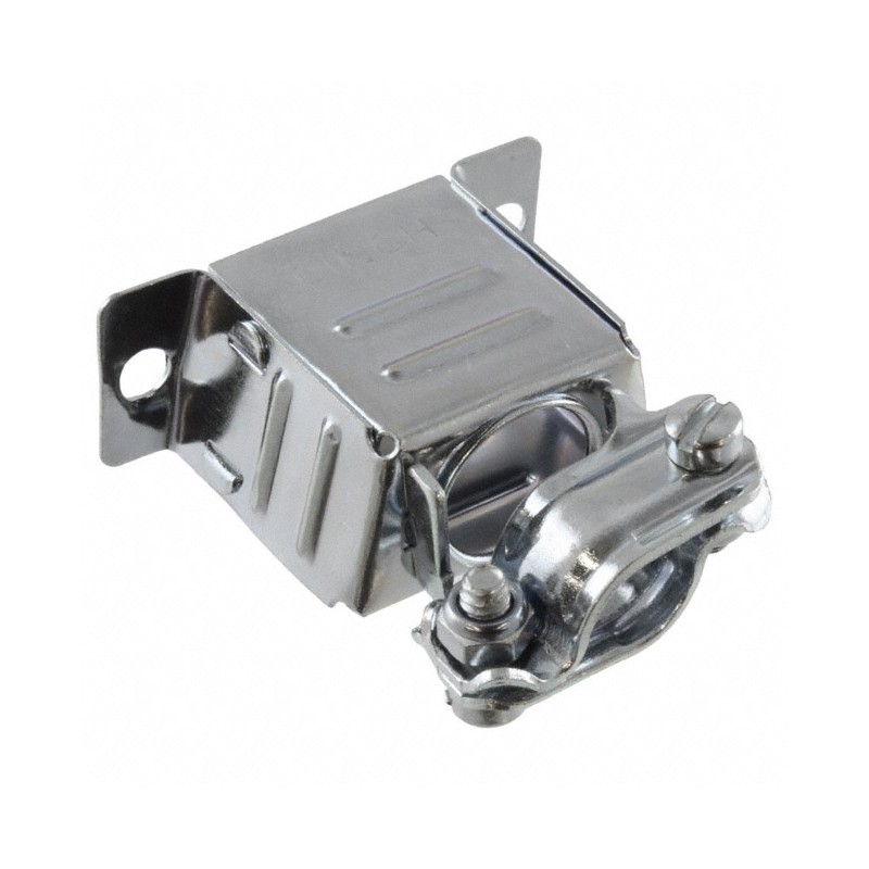 1 pcs : DE-24657-30 - CONN BACKSHELL 9POS 180DEG SILV