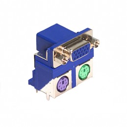 1 pcs : 999-H15-PS2L571 - CONN D-SUB HD RCPT 15P R/A SLDR