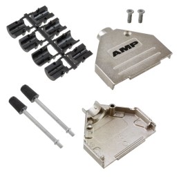 1 pcs : 2-1478762-5 - CONN BACKSHELL 25POS 180DEG SHLD