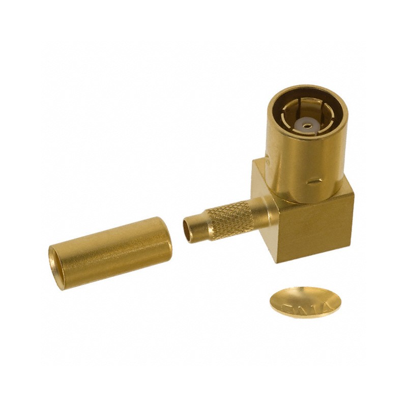 1 pcs : 414002-1 - CONN SMB PLUG R/A 50 OHM SOLDER