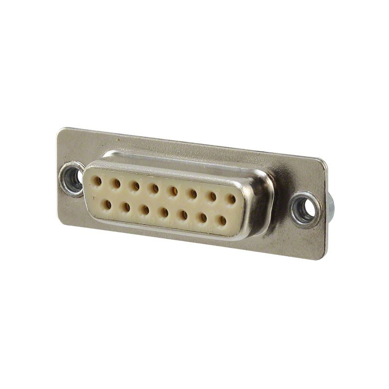 1 pcs : 772-E15-213R011 - CONN D-SUB RCPT 15P PNL MNT SLDR