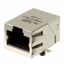 1 pcs : 7498111001 - CONN JACK 1PORT 1000 BASE-T SMD