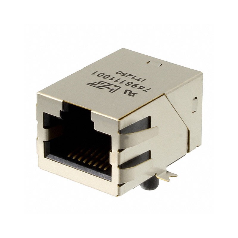 1 pcs : 7498111001 - CONN JACK 1PORT 1000 BASE-T SMD