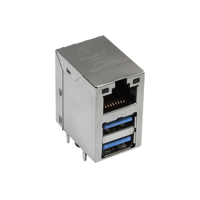 1 pcs : 2250125-1 - CONN MOD JACK 1G 2USB G/G