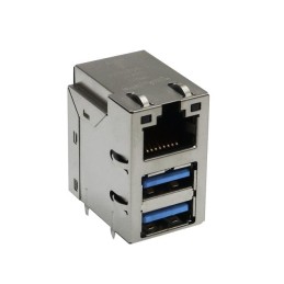1 pcs : 2250208-1 - CONN MOD JACK 1G 2USB GO/Y