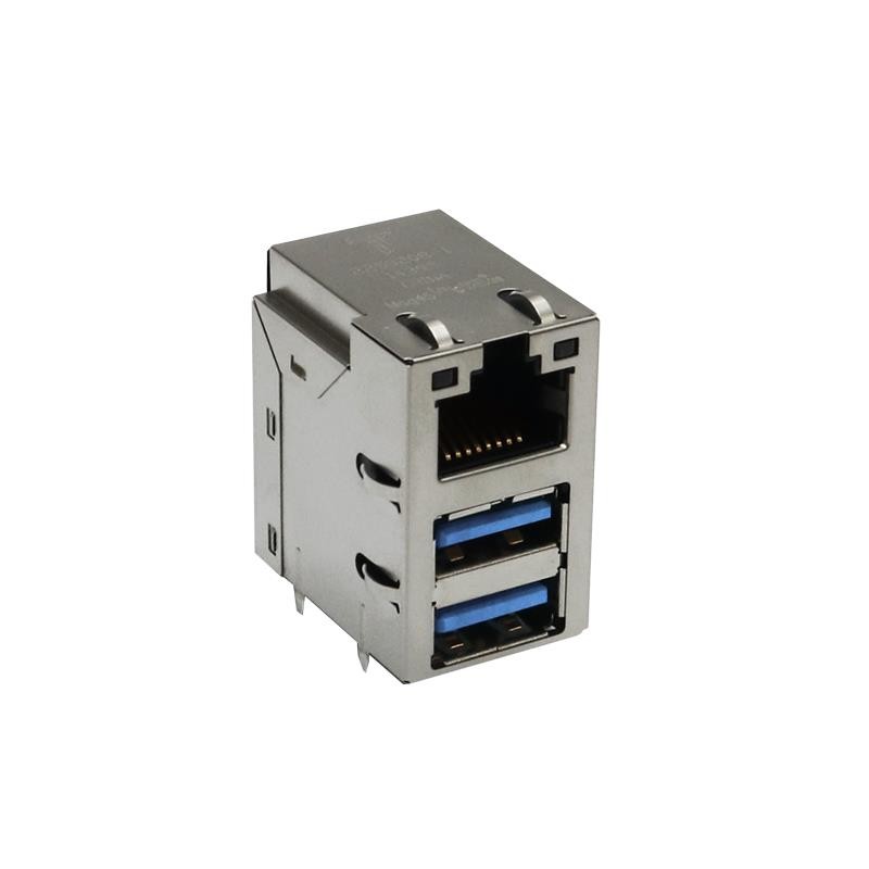 1 pcs : 2250208-1 - CONN MOD JACK 1G 2USB GO/Y