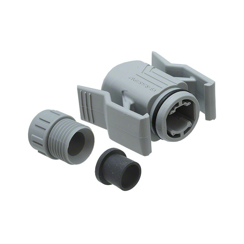 1 pcs : 1652732 - CONN MOD PLUG HSG RJ45 GRAY