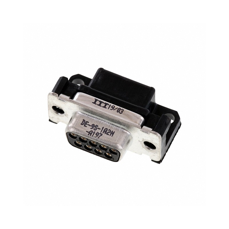 1 pcs : DE-9S-1A2N-A197 - CONN D-SUB RCPT 9POS R/A SLDR