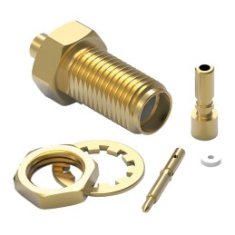 1 pcs : 63026420212120 - WR-RPSMA_CABLE CONNECTOR_BULKHEA