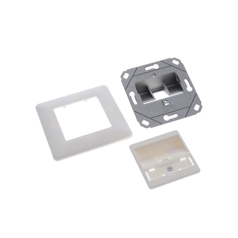 1 pcs : 130B20D11002KE - WALL OUTLET, KEYSTONE, UP 1 PORT