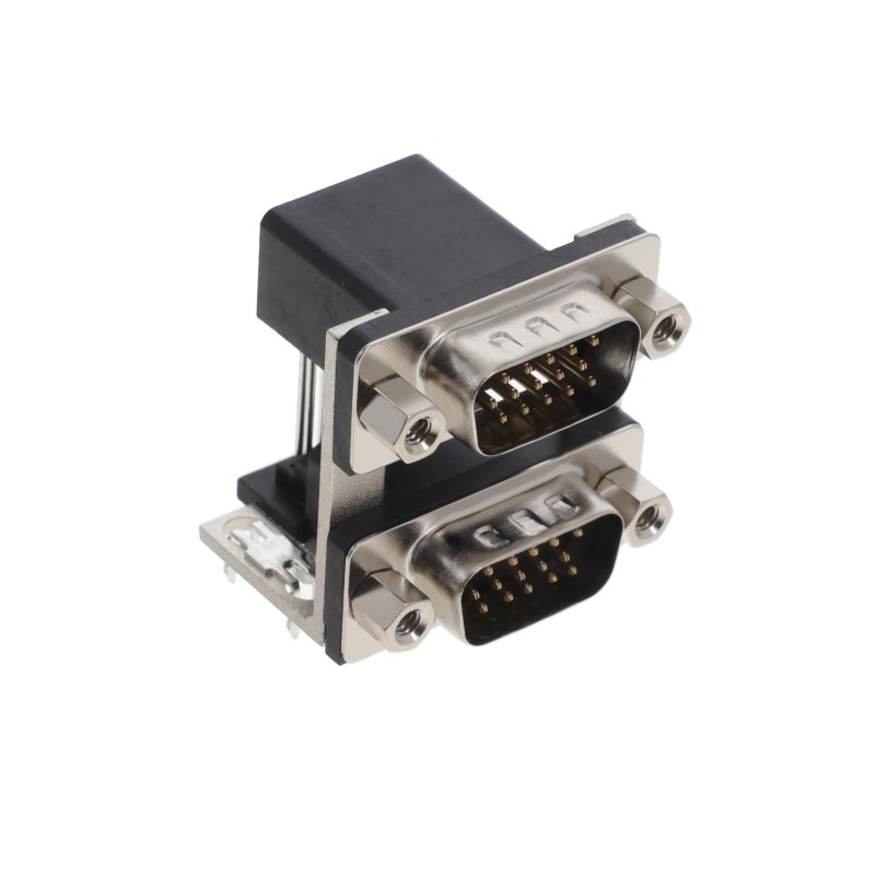 1 pcs : 178-H15-613R577 - CONN D-SUB HD PLUG 15P R/A SLDR