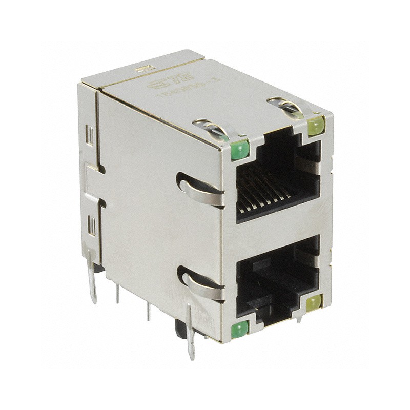 1 pcs : 1840855-3 - CONN JACK 2PORT 1000 BASE-T