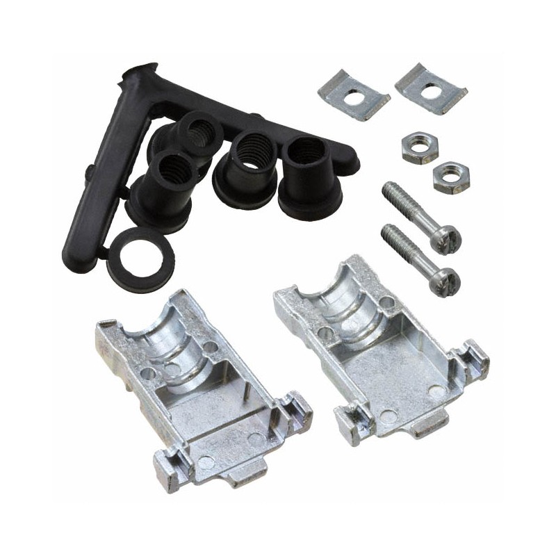 1 pcs : 980-2000-345 - CONN BACKSHELL 9POS 180DEG SHLD