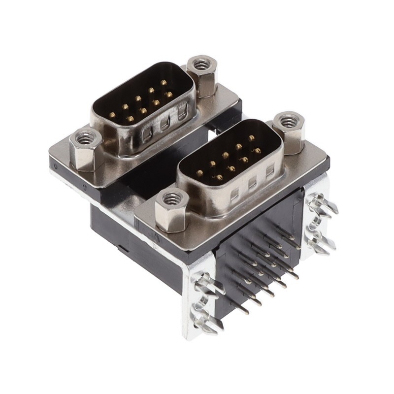 1 pcs : K42X-E9P/P-A4NJ - CONN D-SUB PLUG 9POS R/A SLDR