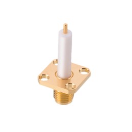 1 pcs : 60312422114522 - SMA PANEL JACK 4-HOLE FLANGE STR