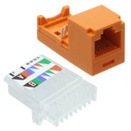 1 pcs : CJ588ORY - CATEGORY 5E, RJ45, LEADFRAME, 8-