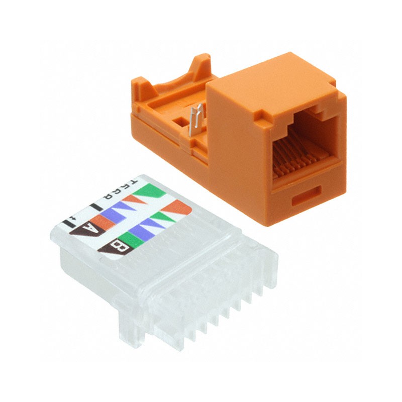 1 pcs : CJ588ORY - CATEGORY 5E, RJ45, LEADFRAME, 8-